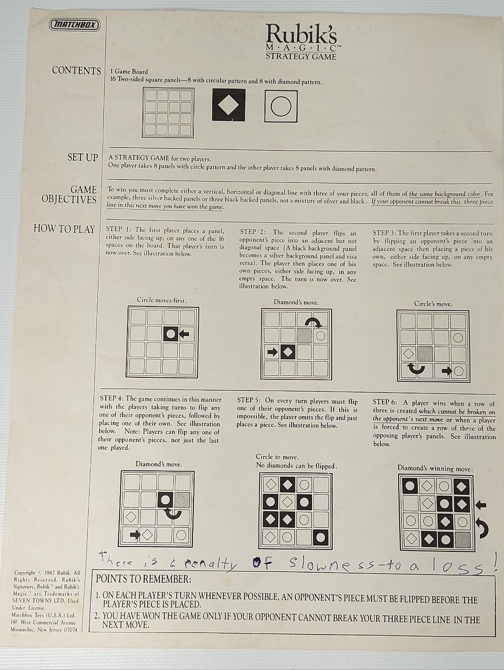Vintage Rubik's Magic Strategy Game Matchbox Complete Game 1987 - Picture 6 of 6